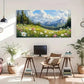 Vintage & Contemporary Meadow Wall Art Canvas Office Home Room Framed 120x60cm