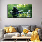 Black Stones Stacked Rain Wall Art Canvas Office Home Room Framed 120x60cm