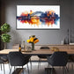 Watercolor Iron Bridge City Wall Art Canvas Office Home Room Framed 80x45cm