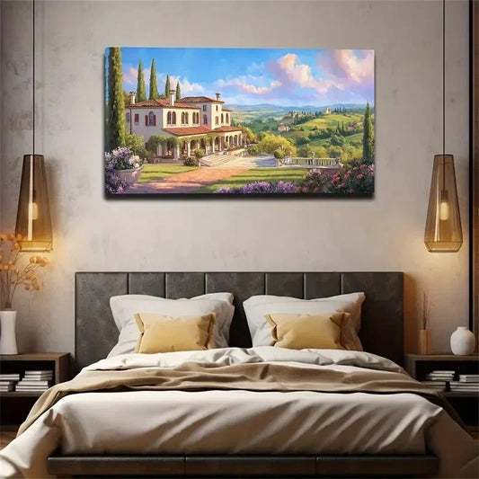 Beautiful House Environment Wall Art Canvas Office Home Room Framed 120x60cm