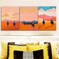 3pcs Free cowboy Art Painting Metal Print Ready to Hang Art