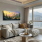 Mountains & Golden Sunset Décor Wall Art Canvas Office Home Room Framed 120x60cm