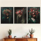 3pcss beautiful Floral - veiled Portrait Wall Art Set Canvas Framed 40x60cm - High Quality Print 100% Australian Made Wall Canvas Ready to Hang