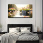 Vibrant Floral Nature Scene Wall Art Canvas Office Home Room Framed 120x60cm
