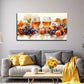 Grapes And Champagne Wall Art Canvas Office Home Room Framed 120x60cm