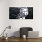 Black and White Woman Portrait Wall Art Canvas Office Home Framed 80x45cm