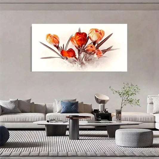 Artistic Flair Charming Tulip Wall Art Canvas Office Home Room Framed 120x60cm