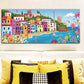 3pcs Mediterranean town Art Painting Metal Print Ready to Hang Art