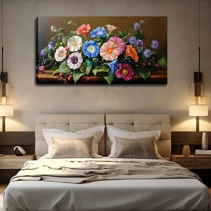Realistic Floral Still Life Wall Art Canvas Office Home Room Framed 120x60cm