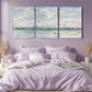 3pcs Serene Vintage Seascape Gallery Wall Art Set Canvas Framed 40x60cm - High Quality Print 100% Australian Made Wall Canvas Ready to Hang