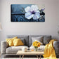 White Flower with Curled Petals Wall Art Canvas Office Home Room Framed 120x60cm