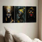 3pcs Abstract Women Black & Gold Red & Gray Dark Wall Art Set Canvas Framed 40x60cm - High Quality Print 100% Australian Made Wall Canvas Ready to Hang