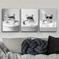 3pcs Gangster Brother Kitten Art Painting Metal Print Ready to Hang Art