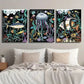 3pcs Cartoon Fish Jellyfish Shells And Corals Wall Art Set Canvas Framed 40x60cm - High Quality Print 100% Australian Made Wall Canvas Ready to Hang