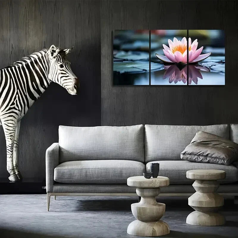 3pcs  Nature's Beauty Reflected in Stillness Wall Art Set Canvas Framed 40x60cm - High Quality Print 100% Australian Made Wall Canvas Ready to Hang