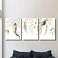 3pcs Minimalist Lily Flower Golden Nature Wall Art Set Canvas Framed 40x60cm - High Quality Print 100% Australian Made Wall Canvas Ready to Hang
