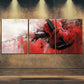 3pcs Guitar Red Dark Colorful Décor Perfect Wall Art Set Canvas Framed 40x60cm - High Quality Print 100% Australian Made Wall Canvas Ready to Hang