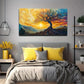 Modern Abstract Sky & Tree Wall Art Canvas Office Home Room Framed 120x60cm