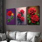 3pcs Beautiful Red Rose Elegant Floral Wall Art Set Canvas Framed 40x60cm - High Quality Print 100% Australian Made Wall Canvas Ready to Hang