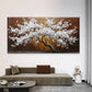 Elegant White Blossom Tree Wall Art Canvas Office Home Room Framed 120x60cm