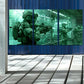 3pcs Soldier Green Theme Gun Shooting Metal Print Ready to Hang Art
