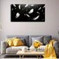 Elegant White Feathers Black Wall Art Canvas Office Home Room Framed 120x60cm