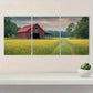 3pcs Serene Spring Scene Blooming Flowers Metal Print Ready to Hang Art
