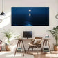 Moonlit Ocean Landscape Wall Art Canvas Office Home Room Framed 120x60cm