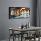 Semi-Circular Roof Cabin Scenes Wall Art Canvas Office Home Room Framed 120x60cm