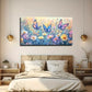 Butterfly Flower Field Décor Wall Art Canvas Office Home Room Framed 120x60cm