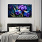 Vibrant Purple Iris Flower Wall Art Canvas Office Home Room Framed 80x45cm