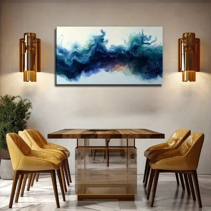 Mystical Smoke Perfect Wall Art Canvas Office Home Room Framed 120x60cm