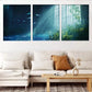 3pcs Tranquil Underwater Scene with Light Rays Wall Wall Art Set Canvas Framed 40x60cm - High Quality Print 100% Australian Made Wall Canvas Ready to Hang