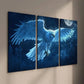 3pcs Majestic Snowy Owl in Moonlight Wall Art Set Canvas Framed 40x60cm - High Quality Print 100% Australian Made Wall Canvas Ready to Hang