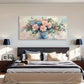Vibrant Roses & Succulents Wall Art Canvas Office Home Room Framed 120x60cm