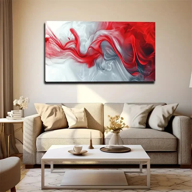 Colors Presented In Flowing Wall Art Canvas Office Home Room Framed 120x60cm
