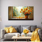Sunflower Flowers Perfect Wall Art Canvas Office Home Room Framed 80x45cm