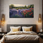Lavender And Red Rose Floral Wall Art Canvas Office Home Room Framed 120x60cm