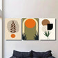 3pcs Modern Abstract Boho Style Black Metal Print Ready to Hang Art