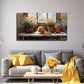 Window Sill Flowers & Hat Wall Art Canvas Office Home Room Framed 120x60cm