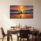 Vibrant Sunset Beach Wall Art Canvas Office Home Room Framed 120x60cm