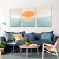 3pcs Sunset Ocean Waves with Birds Wall Art Set Canvas Framed 40x60cm - High Quality Print 100% Australian Made Wall Canvas Ready to Hang