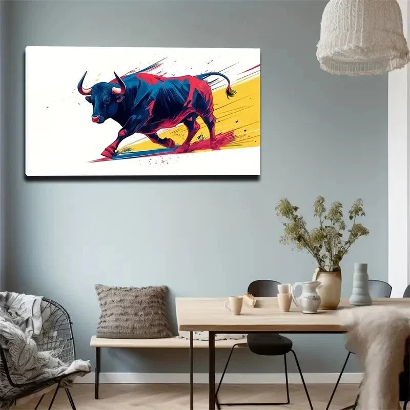 Deco Vibrant Charging Wall Art Canvas Office Home Room Framed 120x60cm