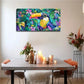 Bird with Deep Blue Feathers Wall Art Canvas Office Home Room Framed 120x60cm