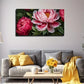 Blooming Peony Suitable Wall Art Canvas Office Home Room Framed 80x45cm