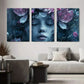 3pcs Whimsical Butterfly Portrait Butterfly Girl Metal Print Ready to Hang Art