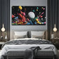 A White Sphere In The Center Wall Art Canvas Office Home Room Framed 120x60cm