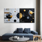 Abstract Planets Wall Art Canvas Office Home Room Framed 120x60cm