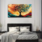 Abstract Foliage Modern Colors Wall Art Canvas Office Home Room Framed 80x45cm