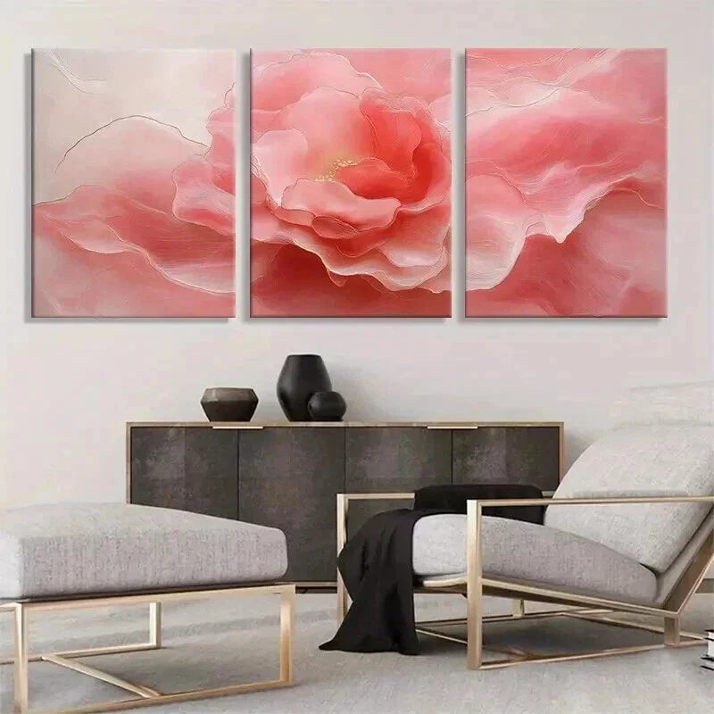 3pcs Soft and Delicate Abstract Blooming Prefect Wall Art Set Canvas Framed 40x60cm - High Quality Print 100% Australian Made Wall Canvas Ready to Hang